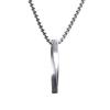 Colgante de columna retorcida de acero de titanio estilo coreano para hombre y mujer, collar de moda elegante, colgante largo para suéter de personalidad simple, joyería