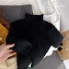 Suéter de manga larga para niños, de punto suave y encerado, hecho a mano, para niños y niñas, cuello medio alto, estilo coreano para otoño e invierno, para niños de talla mediana y grande.