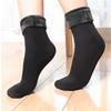 Calcetines de Nieve de Otoño e Invierno al por Mayor Terciopelo Negro Espesado Nieve Calcetines Cálidos Hombres y Mujeres Media Pantorrilla Calcetines de Piso Calcetines Zhuji