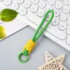 Cordón para Teléfono de Encaje Color Caramelo Versátil Creativo Cordón para Funda de Teléfono Cuerda Trenzada Hecha a Mano Adorno de Nudo de Diamante