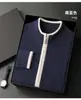 Nuevo cárdigan de cachemira para otoño e invierno, para hombre, cuello semi alto, engrosado, con cremallera, tejido base, suéter abrigo casual holgado