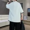 Traje deportivo casual de verano 2025 marca de moda para hombre estudiantes de secundaria y preparatoria niños grandes conjunto de manga corta y shorts