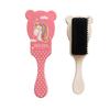 Peine con cojín de aire con estampado de poni arcoíris de dibujos animados para niños, con forma de oreja de oso, para peluquería, para cabello liso