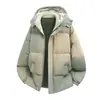 Nueva Chaqueta de Algodón Cálida de Terciopelo Invierno de Alta Calidad para Hombre con Capucha Talla Grande Abrigo de Algodón Engrosado para Montañismo al Aire Libre Amor