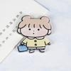 Broche Fofo de Urso e Coelho Desenho Animado Coreano Broche de Acrílico Fofo Acessórios de Joia para Bolsa de Menina Broche