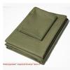 Vendas Diretas da Fábrica Verde Militar Algodão Puro Capa de Edredom Estendida Lençóis Fronha Envelope Conjunto de Colchão para Cama Solteiro Conjunto Macio de 3 Peças