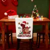 Nova Capa para Encosto de Cadeira Decoração de Natal Capa para Encosto de Cadeira Restaurante Atmosfera de Feliz Natal Capa Decorativa para Cadeira