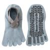 Calcetines Deportivos de Fitness para Yoga de Cinco Dedos Calcetines de Pilates de Verano de Silicona Antideslizantes de Punta Dividida Calcetines Invisibles Antideslizantes Transpirables para Mujer