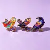 Broche Insignia de Metal de Cuervo Colorido Pájaro Pequeño Adorno Creativo Accesorio Pin Decoración Ropa Mochila Transfronterizo