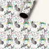 Papel de presente revestido 80g transfronteiriço Tanabata Dia dos Namorados papel de presente fofo fresco urso de desenho animado papel de presente