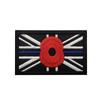 Braçadeira Bandeira de Arroz Britânica Velcro Bordado 3D Patch de Moral Estéreo Patch de Tecido para Mochila Insígnia
