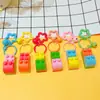Bloques de Construcción Redondos de Dibujos Animados Creativos Colgante Descompresor Llavero Colgante para Mochila Escolar Infantil Llavero de Coche Regalo Venta al por Mayor