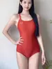 Traje de baño para mujer de alta gama 2026 Nuevo traje de baño especial para piscina Traje de baño de una pieza para competición Traje de baño rojo tomate