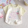 2026 Nueva Camiseta de Verano para Niñas, Estampado de Dibujos Animados con Bloques de Color, Camiseta Infantil de Algodón Puro de Manga Corta, Top Elegante para Bebés