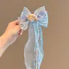 Velo para Niños, Cola de Sirena Colorida de Princesa, Tocado Súper Hada Dulce, Regalo de Cumpleaños, Cinta, Accesorio de Cabello Degradado para Bebé