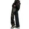 Jeans para hombre de moda estilo americano, pantalones rectos finos lavados para primavera y otoño, pantalones largos casuales anchos desgastados para hombre