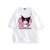 Camiseta Kawaii Sanrio Kuromi Fofa Anime Desenho Animado Amantes' Pura