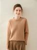 Outono e Inverno Gola Redonda Tricotado à Mão Vale da Onda Suéter de Caxemira Feminino Novo Estilo Top Suéter de Caxemira Tricotado Roupa Externa