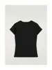 Camiseta Manga Curta Raglan Gola Redonda Cor Sólida Nova Estilo Cs Slim Fit para Mulheres, Top Versátil Simples de Verão para o Trabalho