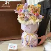 Dia das Crianças Zexiang Cartolina em Formato de Peça Única Papel de Embalagem para Buquê de Lanches Desenho Animado Fofo Papel de Embrulho de Flores 61