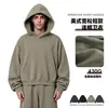 Ilha Caixiang Roupa Masculina Transfronteiriça peso pesado 430g moletom com capuz BOXY, unissex, caimento oversized