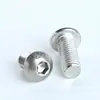 Tornillos de cabeza hexagonal Allen de acero inoxidable 304 con cabeza semiesférica, cabeza plana, cabeza de hongo, tornillos de cabeza redondeada, M2, M2.5, M4, M5, M6, M8, M10