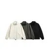Chaqueta de Trabajo ACE Estilo Callejero Americano de Moda Corte Holgado Versátil Cuello Alto para Hombre, Top Casual Chic HJ5938
