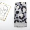 Bufanda de seda con estampado de leopardo y dunas transfronterizas de comercio exterior, de satén y algodón, suave al tacto, larga, para primavera y otoño.