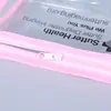 Bolsa de Papelería Rosa de PVC Transparente con Cremallera, Estuche para Lápices de Examen de Estudiante de Gran Capacidad, Bolsa de Almacenamiento para Cosméticos