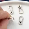Plata de Ley Rostro de Bestia León Calabaza Anillo Doble Accesorios Retro Viejo Negro Cuadrado Hebilla de Resorte Botón de Hebilla Cuadrada Accesorios