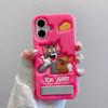 Capa de Celular de Silicone 3D Desenho Animado Gato e Rato Adequada para 171516Promax Capa Protetora para Celular