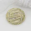 Botões de Metal com Strass Oval Retrô Botões Costurados à Mão Tops Femininos Ternos Casacos Jaqueta Botões Decorativos Atacado
