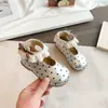 Zapatos de Cuero para Niñas 2026 Otoño Nuevo Estilo Elegantes Zapatos de Princesa de Lunares para Niña de Cuero de Una Sola Capa con Encaje Estilosos para Niñas