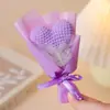 Ramo de Flores Artificiales Tejidas, Ramo en Forma de Corazón, Decoración de Coche con Flores Hechas a Mano, Ramo Pequeño, Venta al por Mayor Transfronteriza, Recuerdo, Flor Artificial