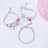 Cuerda de mano de alambre de acero de alta retención de color 3 mm longitud ajustable pulsera de ocho hebillas cuerda de mano DIY semiterminada ventas directas de fábrica