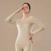 Conjunto de Ropa Interior Térmica de Manga Larga para Mujer Otoño e Invierno Hecho de Terciopelo Alemán, Cachemir, Antibacteriano, Forrado de Felpa y Engrosado