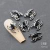 Acessórios para Unhas Estilo Dark Retrô Cruz de Metal Coração Caveira Personalizada Liga de Zinco Diamante Decorações