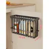 Caja de almacenamiento para puerta de armario de cocina, montada en la pared, no requiere taladrar, adecuada para usar dentro de armarios, para colgar film transparente, en baños, tocadores y refrigeradores
