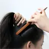Nuevo Peine de Tres Filas de Cerdas, Peine de Cola Puntiaguda, Peine de Tres Filas Dentadas, Peine para el Cabello, Espejo de Maquillaje Pequeño