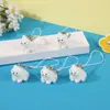 Muñeca de Animalitos Lindos Estéreo con Flocado de Resina Accesorios para Llaveros Hechos a Mano Colgantes