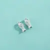 Acessórios Estilo Chinês Prata Esterlina S925 Galvanizada Acabamento Fino Contas Espaçadoras de Peixe Pequeno Pulseira de Corda Vermelha Trançada Contas Soltas de Peixe Koi Fio de Contas
