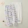 Calça anti-mosquito infantil algodão puro fina classe A bebê calça pijama ar condicionado verão algodão flamê calça cropped meninos