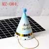 Decoración de pastel de estrella fiesta estrella Sombrero de cumpleaños sombrero de bola de pelo estrella de año nuevo estrella de bebé sombrero de estrella