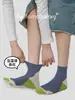 Meias Femininas Finas de Primavera e Verão, Estilo Retrô Japonês Color Block Listradas de Cano Médio, Meias Modernas Estilo Ins, Meias Femininas, Atacado Transfronteiriço