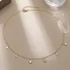 Venda Quente Moda Ouro Vento do Oceano Série de Letras Colar de Pérolas Decoração de Concha Estrela do Mar Concha Venda Quente Explosões
