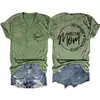 T-Shirt de Verão com Estampa na Frente e nas Costas, Decote V, Manga Curta, Tamanho Extra Grande 100kg Plus-Size, Design Inspirado, Top Casual Soltinho