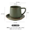 Caneca requintada de alta qualidade com um toque de sofisticação, xícara criativa de cerâmica rústica para latte art, conjunto vintage de xícara e pires de cerâmica para café