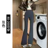 Pantalones de fitness acampanados de cintura alta talla grande para mujer, elásticos y con tacto nude, diseñados para moldear las piernas, adecuados para mujeres de talla grande, pantalones de entrenamiento para yoga y Pilates