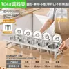 Caja de condimentos de acero inoxidable con compartimentos para condimentos, mermelada e ingredientes en polvo para hielo, adecuada para puestos