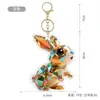 Accesorios Transfronterizos al por Mayor Llavero de Acrílico Colgante Regalo Pequeño Creativo Adornos Llavero de Animal de Cristal de Dibujos Animados